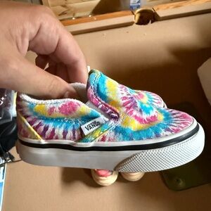 Vans Blue and Pink Tie-Dye Sneakers